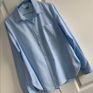 Classic Old Navy Blue long sleeve button shirt